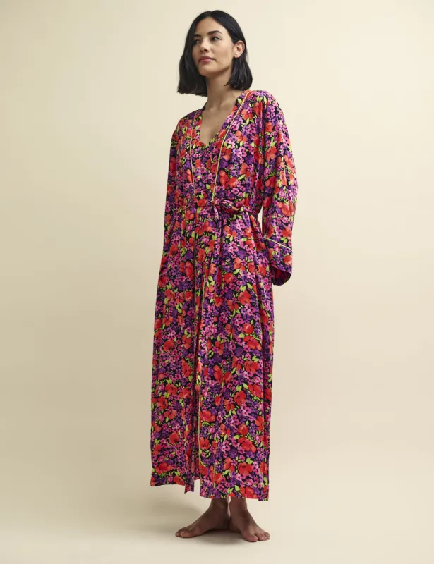 Bright Floral Pyjama Dressing Gown Robe sold by Nobody's Child