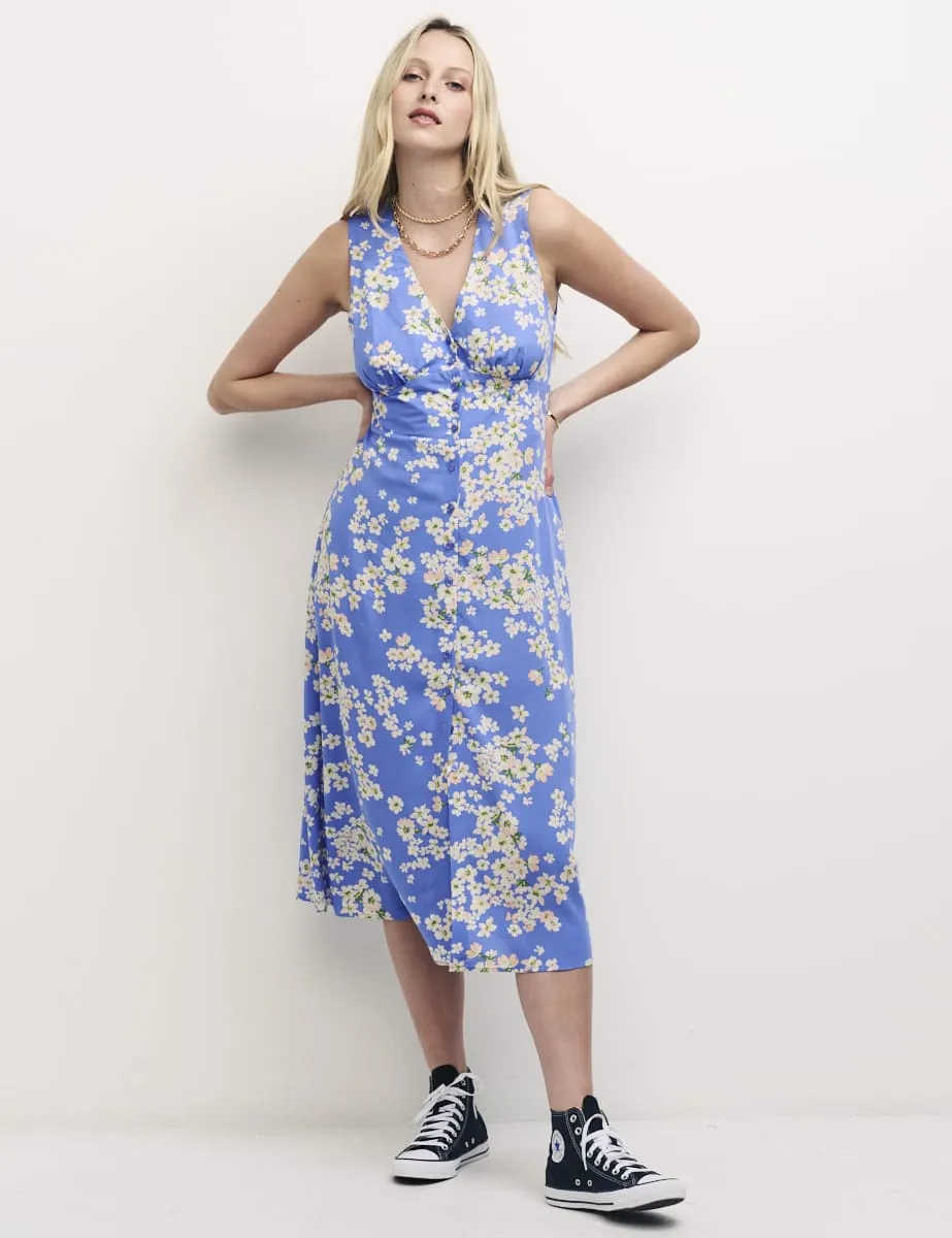 Blue Daisy Sandra Sleeveless Midi Dress sold by Nobody's Child
