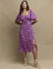 Purple Floral Dee Dee Midi Dress sold by Nobody's Child
