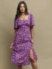 Purple Floral Dee Dee Midi Dress sold by Nobody's Child