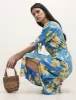 Blue Sunflower Print Esme Midi Dress sold by Nobody's Child