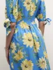 Blue Sunflower Print Esme Midi Dress sold by Nobody's Child