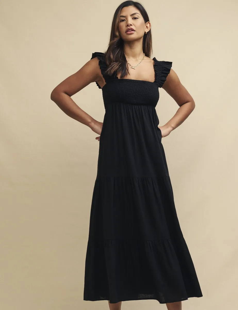 Black Maya Midi Dress sold by Nobody's Child