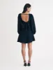 Black Balloon Sleeve Zola Mini Dress sold by Nobody's Child