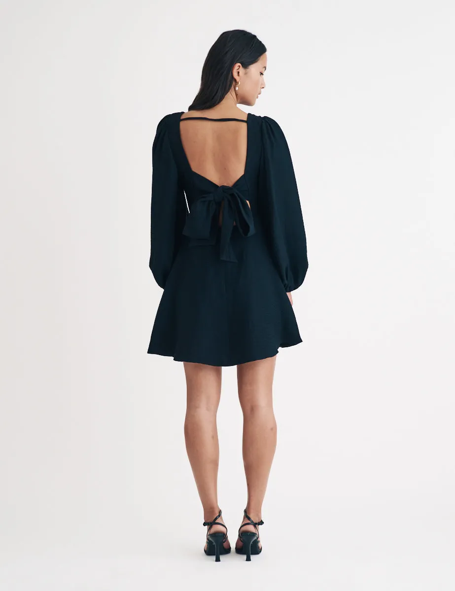 Black Balloon Sleeve Zola Mini Dress sold by Nobody's Child product image thumbnail 4