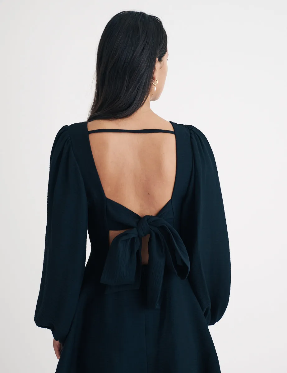 Black Balloon Sleeve Zola Mini Dress sold by Nobody's Child product image thumbnail 3