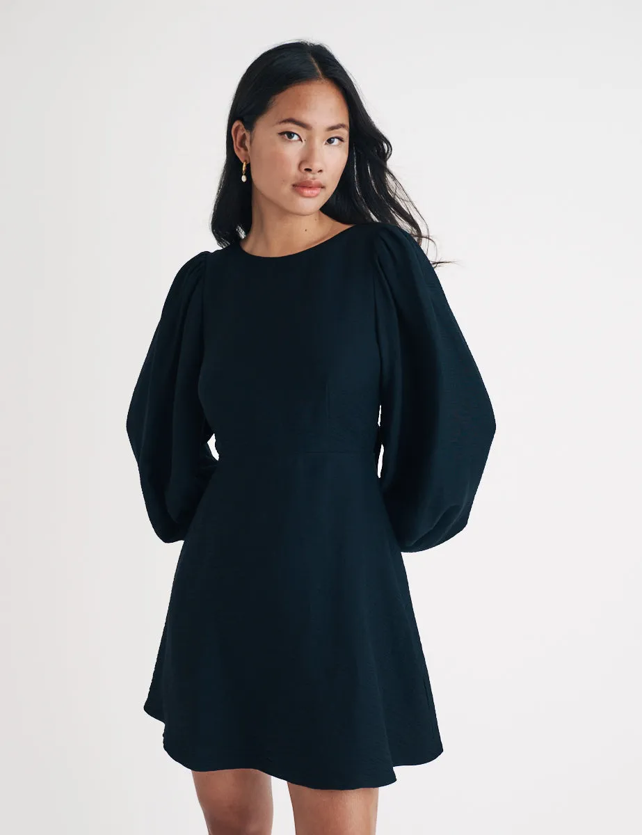 Black Balloon Sleeve Zola Mini Dress sold by Nobody's Child product image thumbnail 2