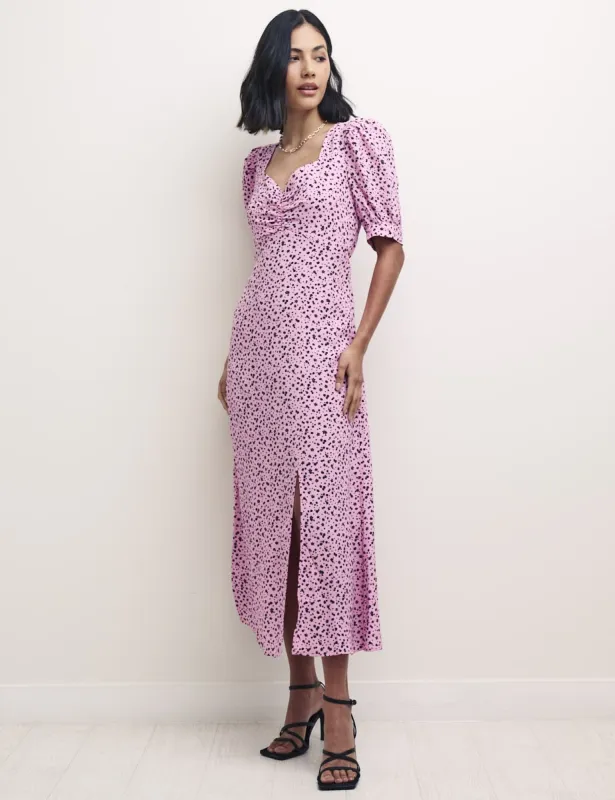 Pink Floral Rosie Midi Dress sold by Nobody's Child