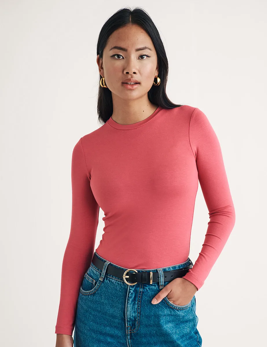 Pink Long Sleeve Jersey Top sold by Nobody's Child