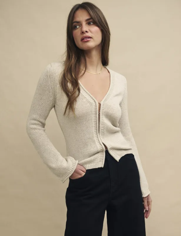 Cream Hook & Eye Fasten Knitted Cardigan sold by Nobody's Child