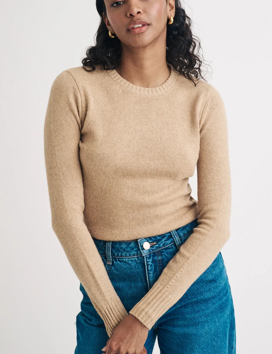 Beige Crew Neck Knitted Jumper sold by Nobody's Child product image thumbnail 2