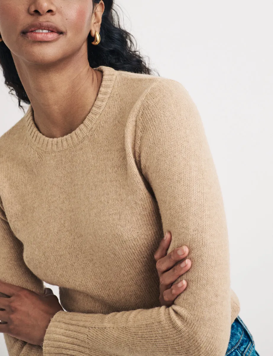 Beige Crew Neck Knitted Jumper sold by Nobody's Child product image thumbnail 3