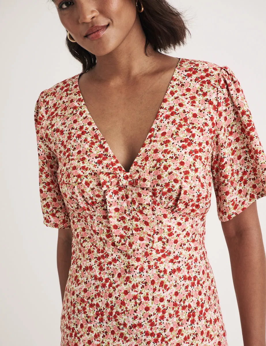 Pink Ditsy Floral Faith Mini Dress sold by Nobody's Child product image thumbnail 2