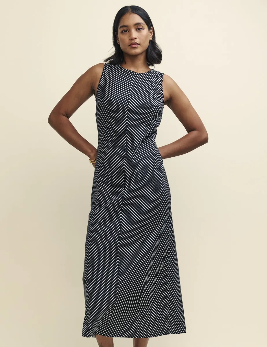 Black Striped Lia Maxi Dress sold by Nobody's Child