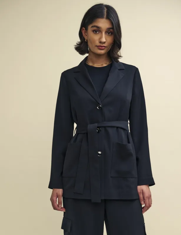 Black Tie Waist Blazer sold by Nobody's Child