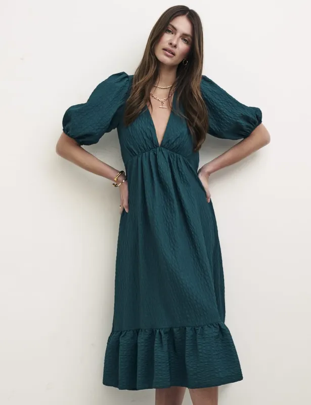 Green Amy Midi Dress sold by Nobody's Child