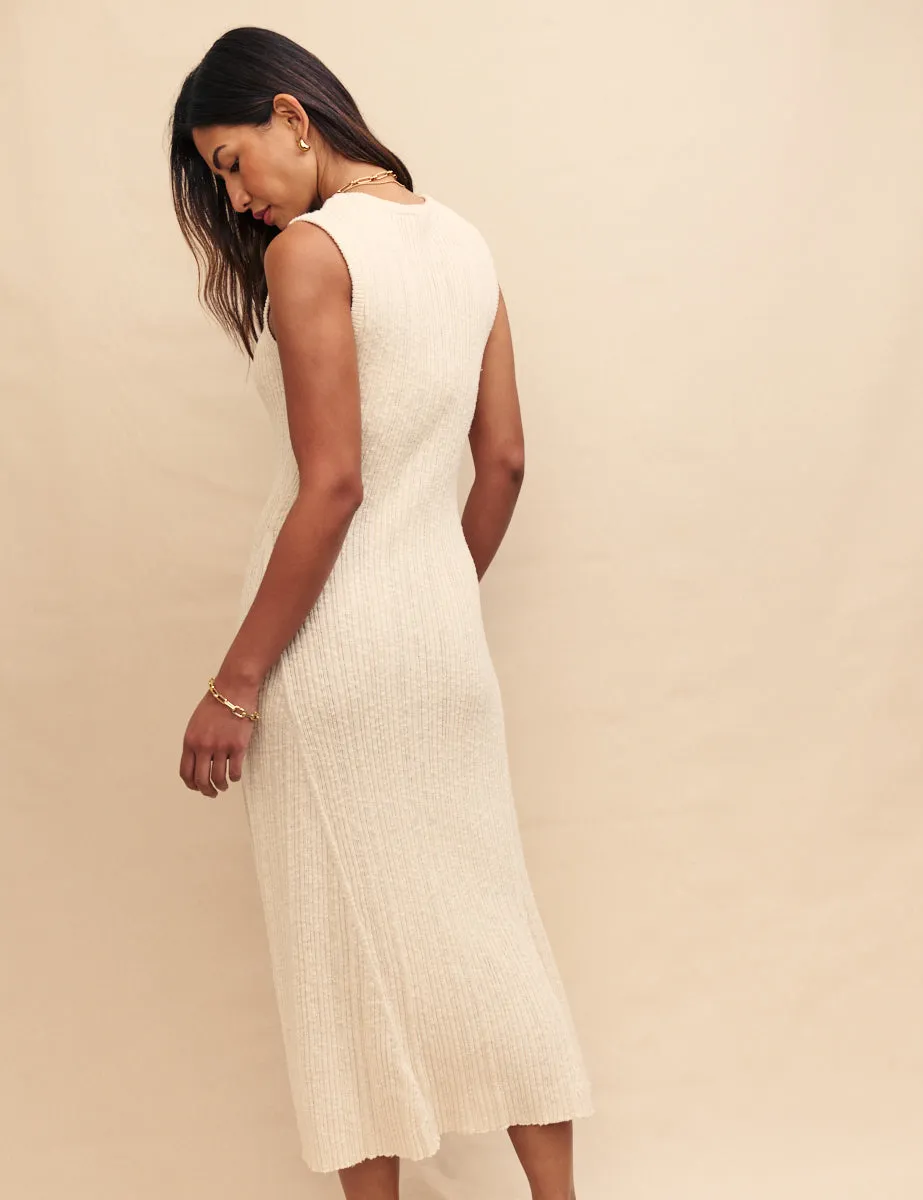 Cream A-Line Rib Knitted Dress sold by Nobody's Child product image thumbnail 2