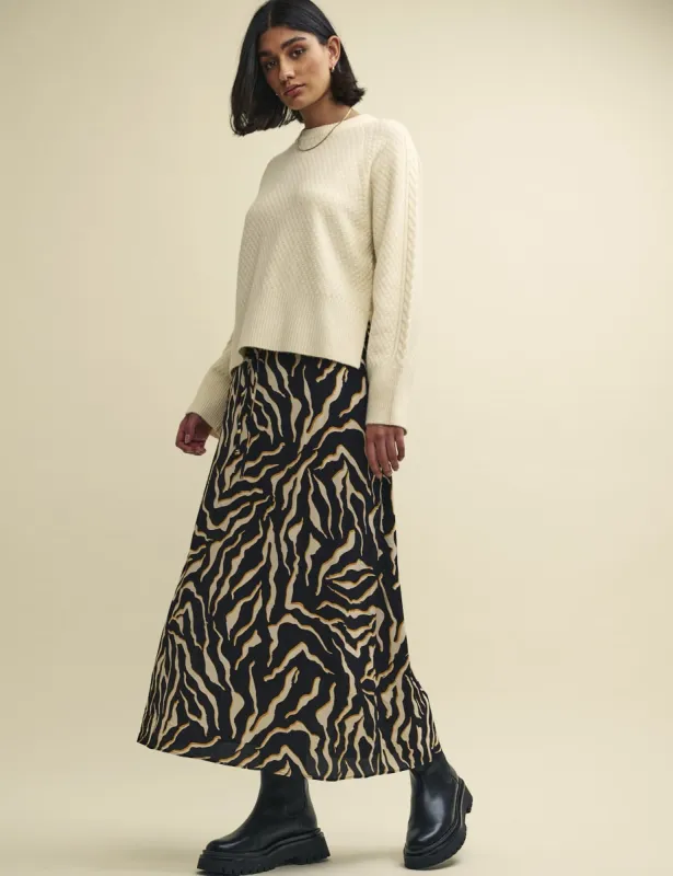 Petite Animal Print Drawstring Waist Midaxi Skirt sold by Nobody's Child