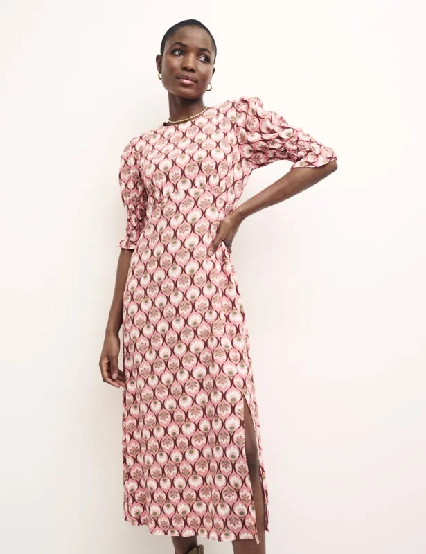 Pink Geo Print Luna Midi Dress sold by Nobody's Child