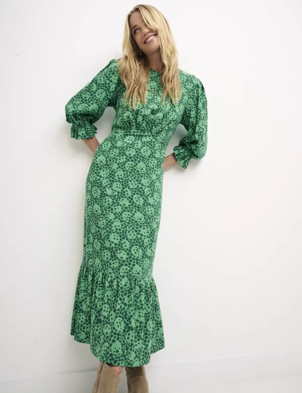 Ditsy Floral Selena Long Sleeve Midi Dress sold by Nobody's Child