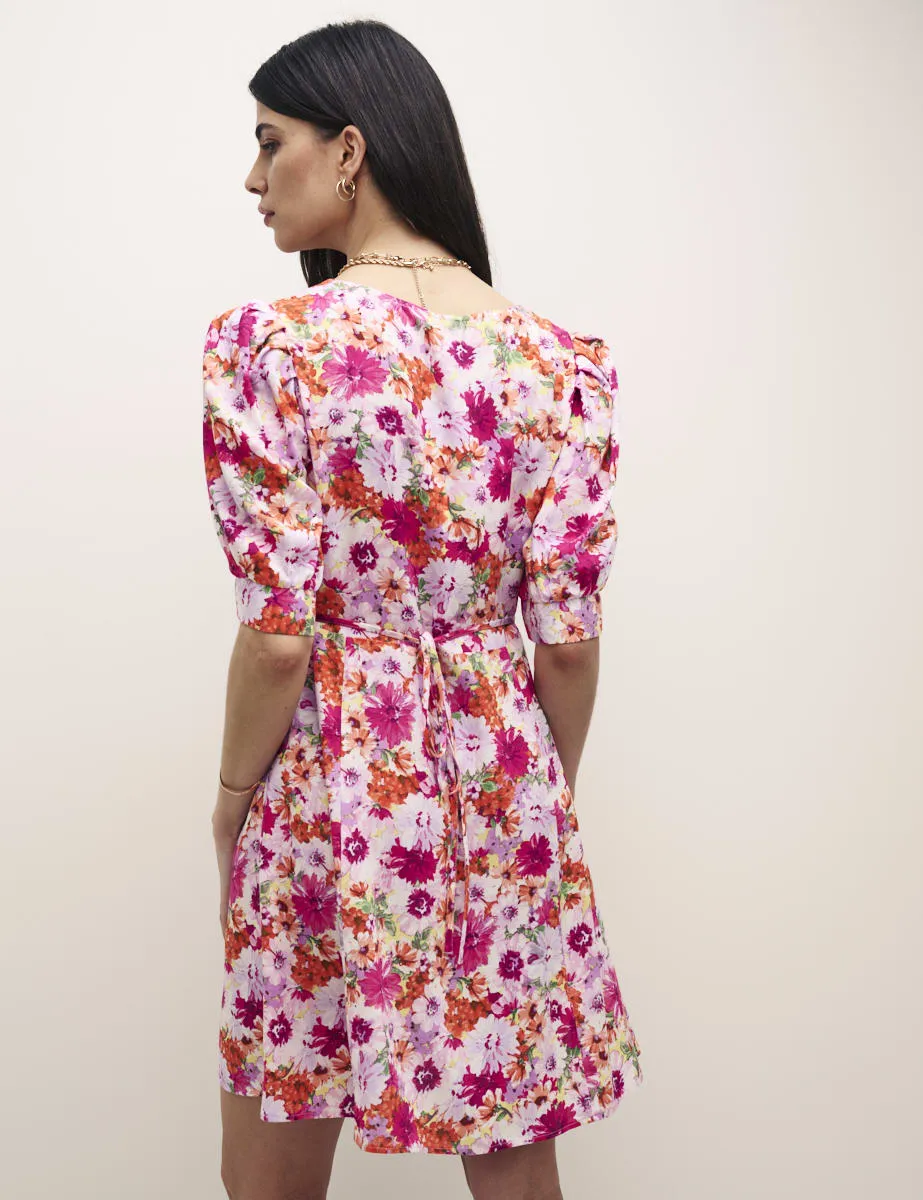 Pink and Orange Big Floral Penny Mini Dress sold by Nobody's Child product image thumbnail 3