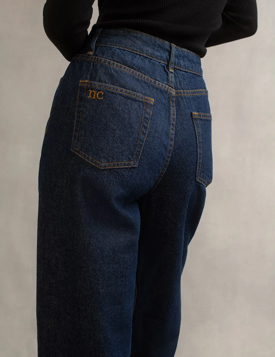 Dark Wash Wide Leg Denim Jeans sold by Nobody's Child product image thumbnail 4