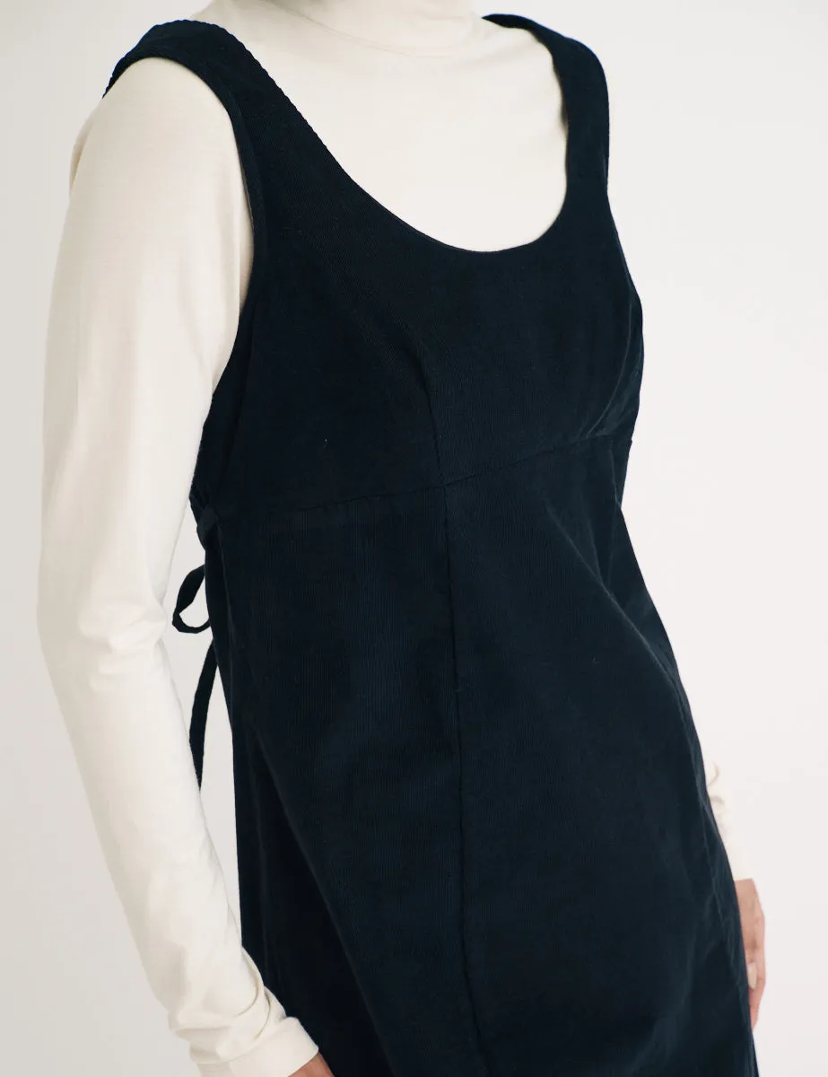 Black Cord Valentina Pinafore Mini Dress sold by Nobody's Child product image thumbnail 3