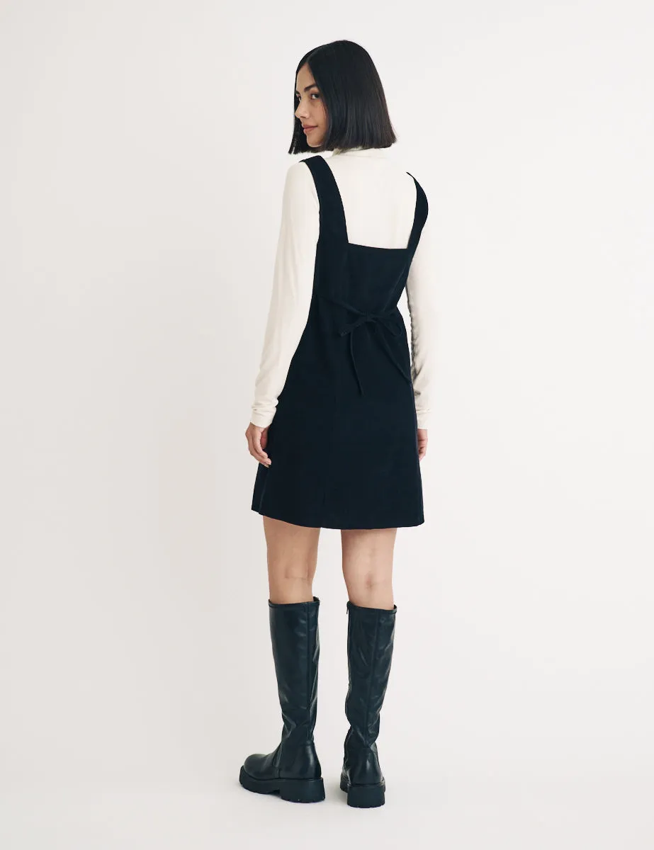 Black Cord Valentina Pinafore Mini Dress sold by Nobody's Child product image thumbnail 5