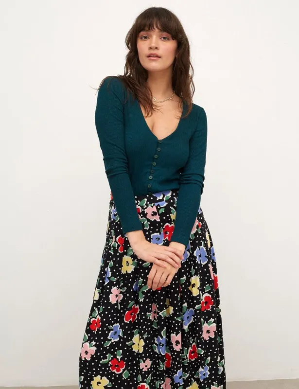 Emerald Midi Skirt sold by Nobody's Child