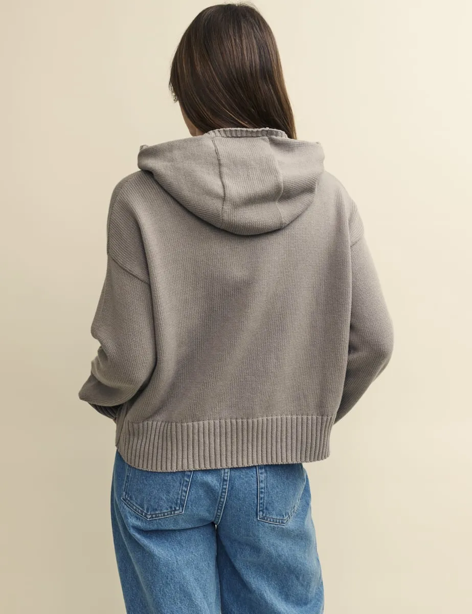 Grey Knitted Hoodie sold by Nobody's Child product image thumbnail 4