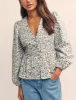 Blue Ditsy Floral Ria Blouse sold by Nobody's Child