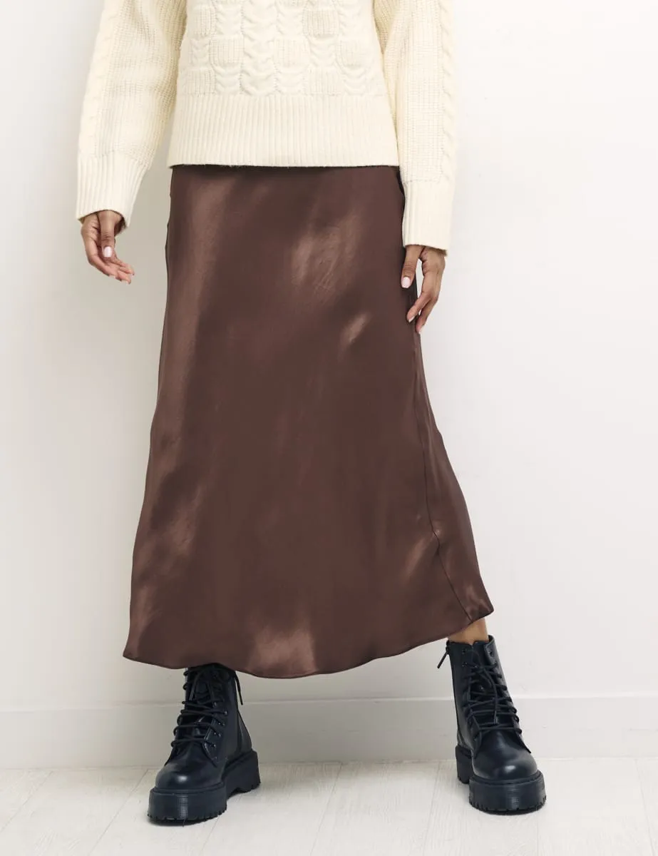 Mila Satin Slip Midi Skirt sold by Nobody's Child product image thumbnail 3