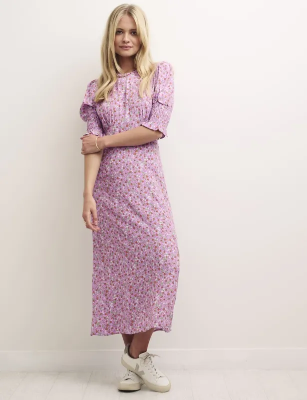 Pink Heart Print Luna Midi Shift Dress sold by Nobody's Child