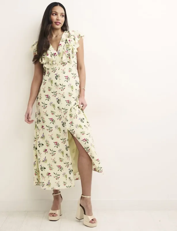Cream Floral Coco Sleeveless Midi Dress sold by Nobody's Child