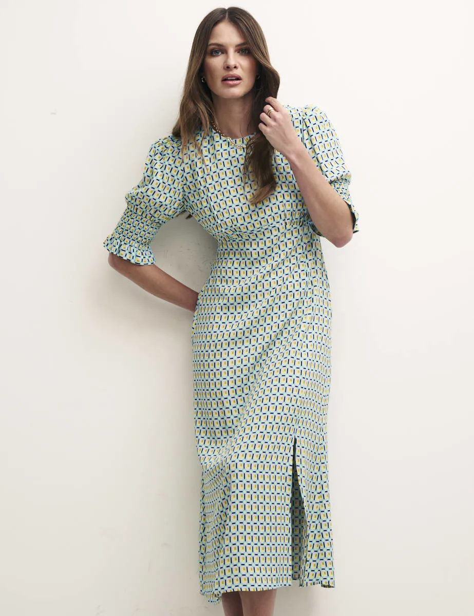 Green Geometric Luna Midi Dress sold by Nobody's Child product image thumbnail 3