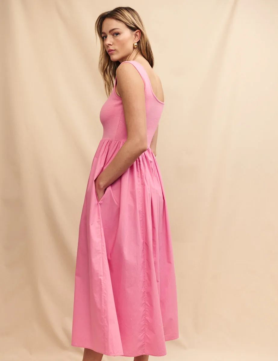 Pink Colorado Skater Midi Dress sold by Nobody's Child product image thumbnail 4