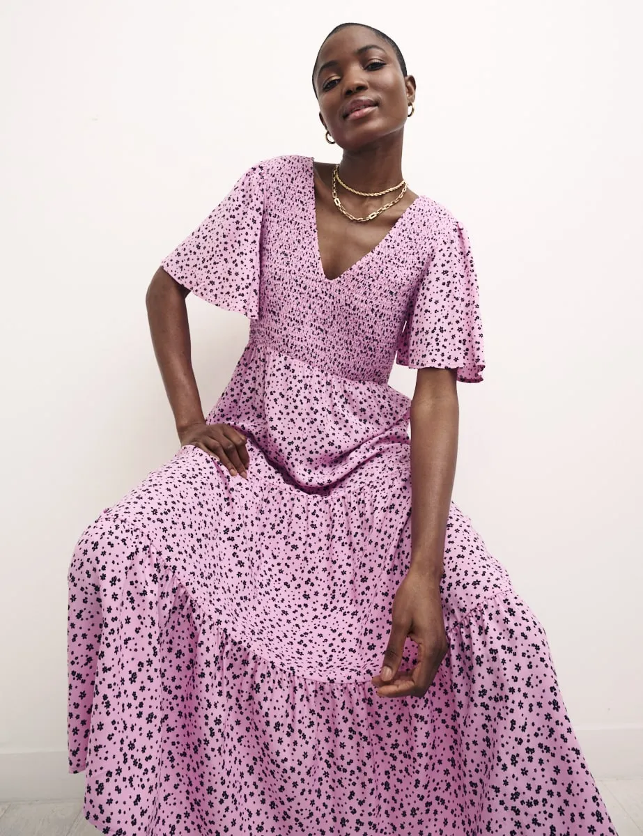Ditsy Pink May Midi Dress sold by Nobody's Child product image thumbnail 3