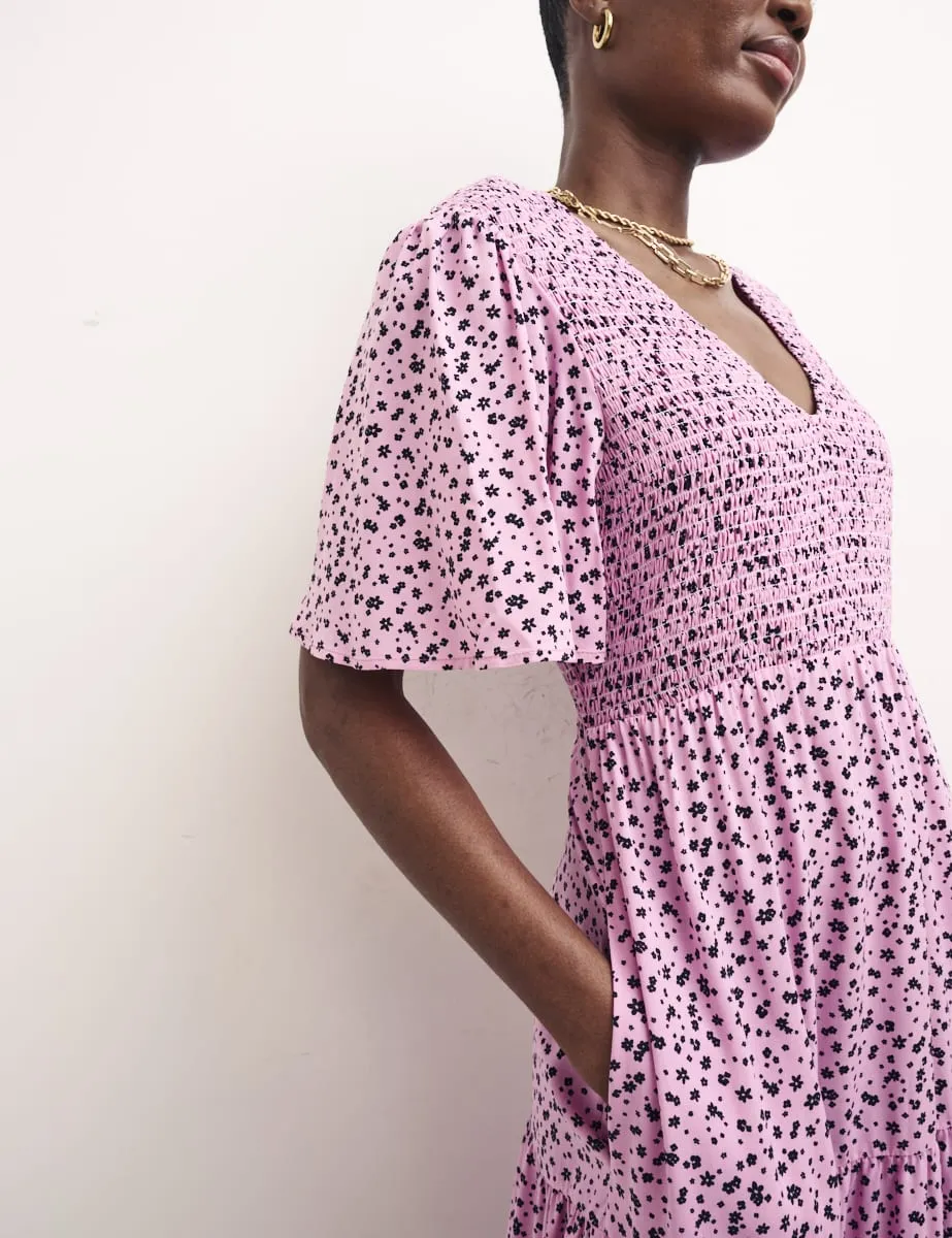 Ditsy Pink May Midi Dress sold by Nobody's Child product image thumbnail 2