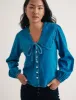 Denim Long Sleeve Birdie Blouse sold by Nobody's Child