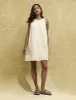 Cream Linen-blend Betty Aline Shift Dress sold by Nobody's Child