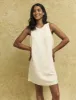 Cream Linen-blend Betty Aline Shift Dress sold by Nobody's Child