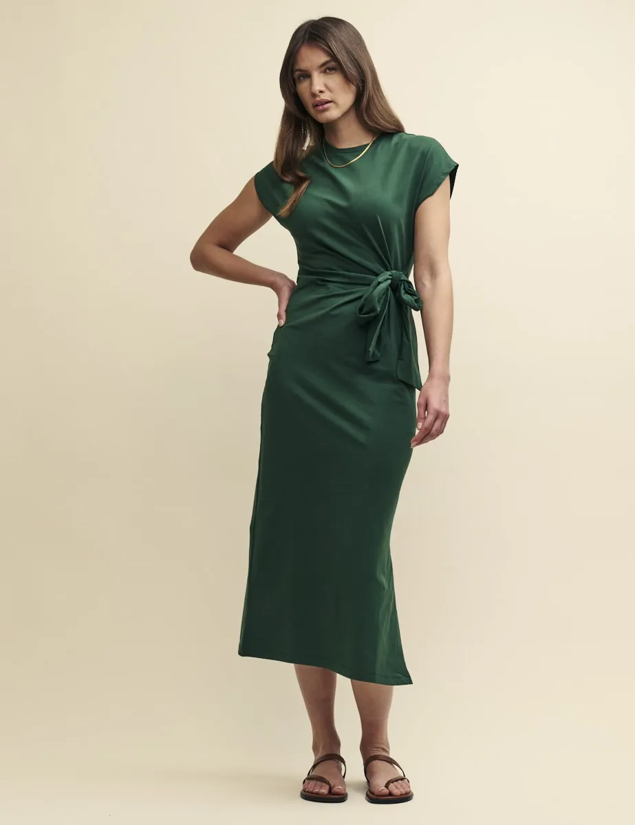 Green Jersey Dakota Midi Dress sold by Nobody's Child