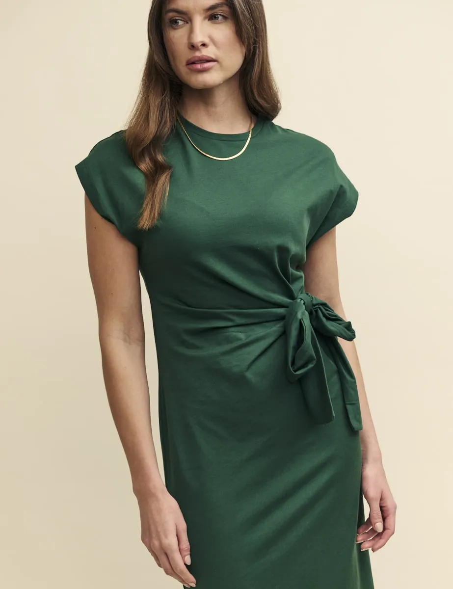 Green Jersey Dakota Midi Dress sold by Nobody's Child product image thumbnail 4