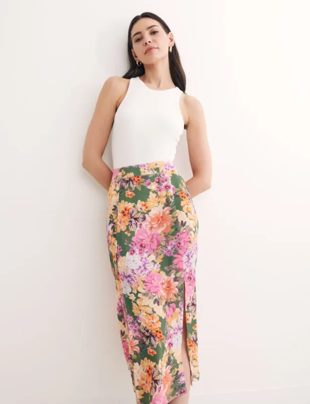 Petite Sara Midi Skirt sold by Nobody's Child
