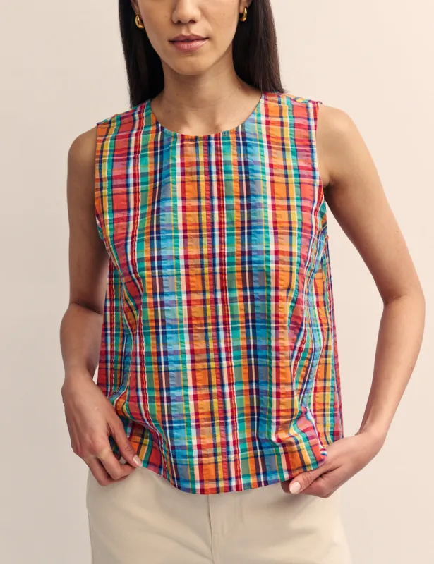 Rainbow Check Swing Top sold by Nobody's Child