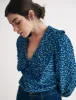 Blue Ditsy Floral Cord Emmie Blouse sold by Nobody's Child
