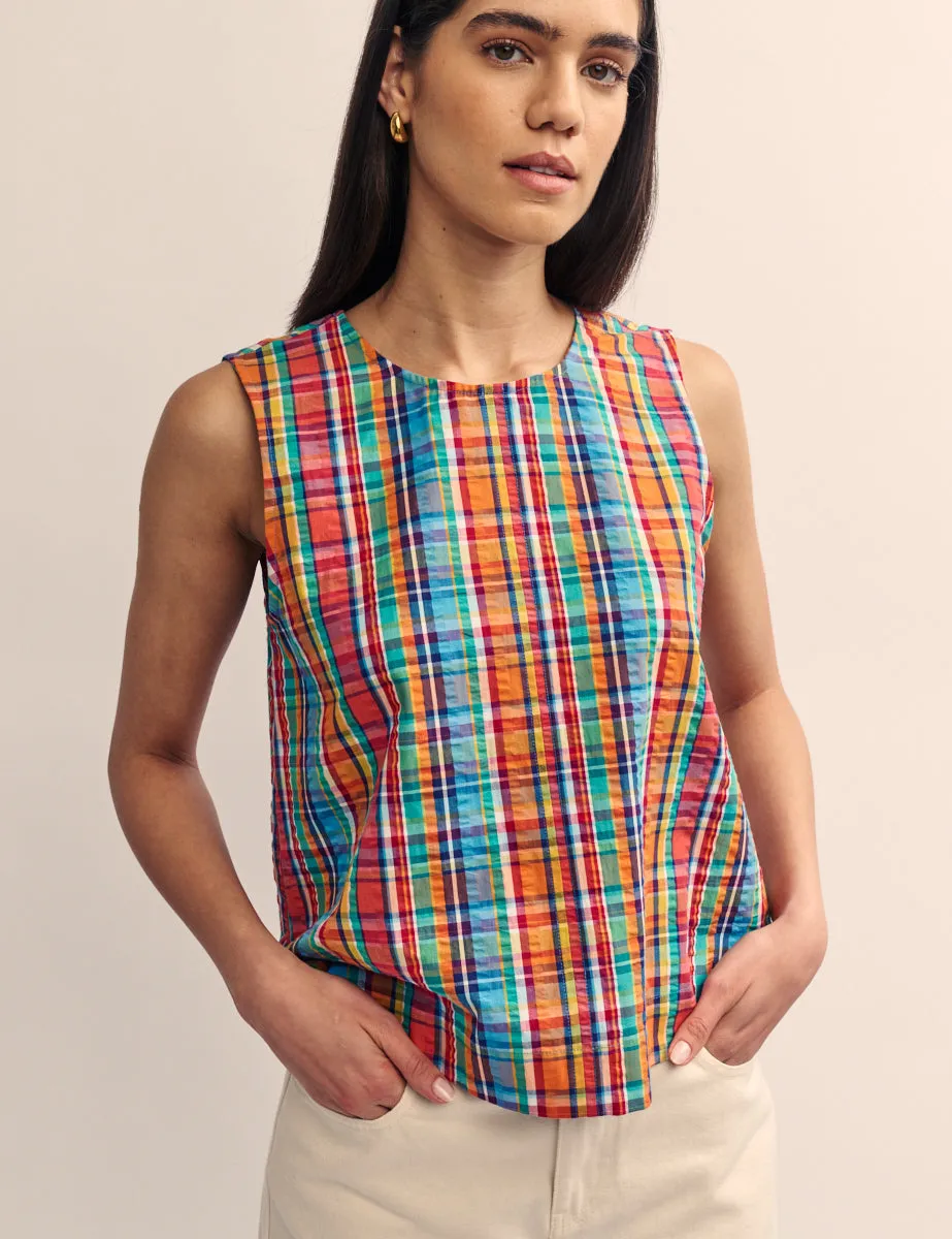 Rainbow Check Swing Top sold by Nobody's Child product image thumbnail 2