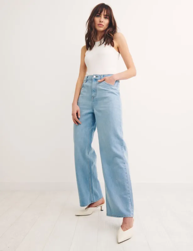 High Rise Wide Leg Jean sold by Nobody's Child