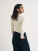 Cream Ribbed Funnel Neck Long Sleeve Top sold by Nobody's Child