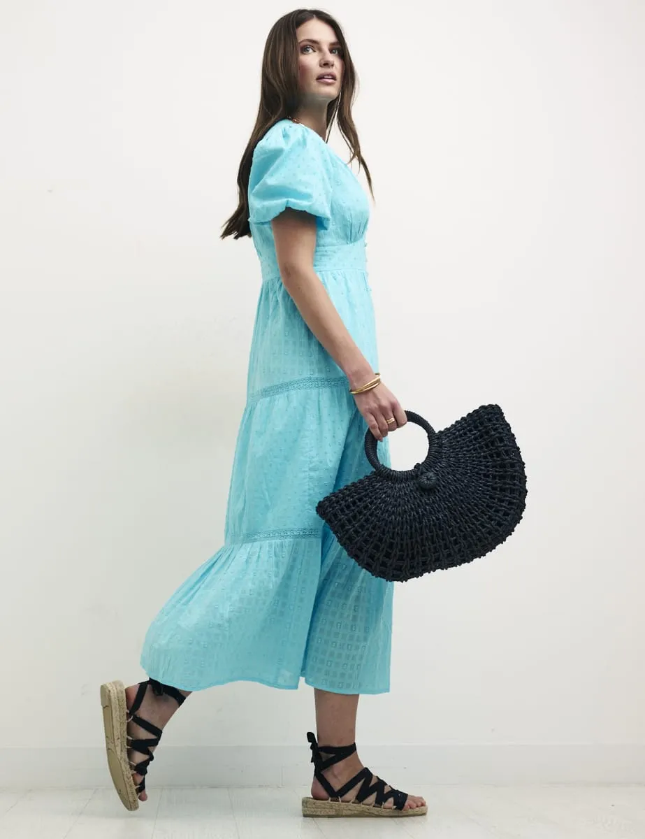 Blue Puff Sleeve Cici Midaxi Dress sold by Nobody's Child product image thumbnail 4